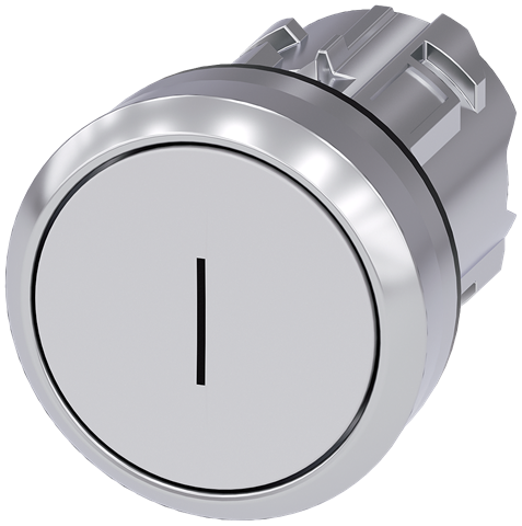 P/BUTTON ø22M FLAT WH - I