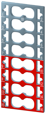 ET200SP COLOUR CODE PLATES 8xGY 8xRD