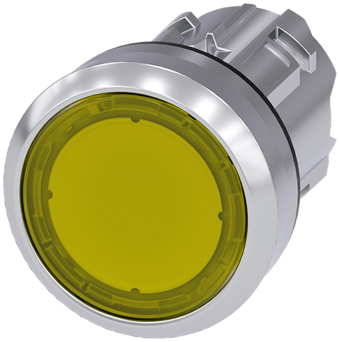 P/BUTTON ø22M FLAT ILLUM YE