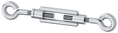 TURNBUCKLE M6 x 60mm EYE-EYE