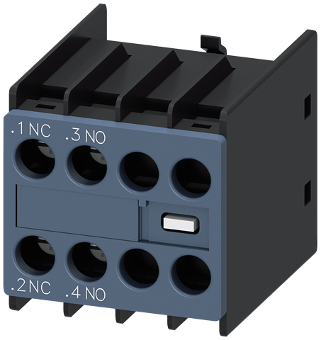 AUX SWITCH BLOCK FRONT 1NO+1NC 3RT2 SCR