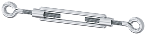 TURNBUCKLE M6 x 110mm EYE-EYE