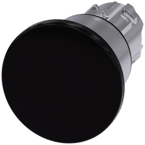 P/BUTTON ø22M MUSHRM ø40 L-PULL BK