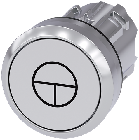 P/BUTTON ø22M FLAT INCHING WH