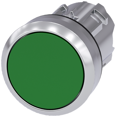 P/BUTTON ø22M FLAT GN