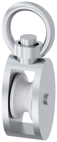 BLOCK WIRE ROPE w/SWIVEL ø4mm