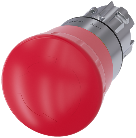 P/BUTTON ø22M MUSHRM ø40 L-ROT RD