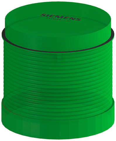 SIGNAL FLASHING GREEN LED 24V ø70