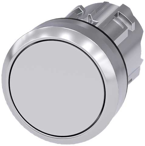 P/BUTTON ø22M FLAT WH