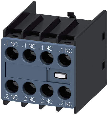 AUX SWITCH BLOCK FRONT 4NC 3RT2 SCR